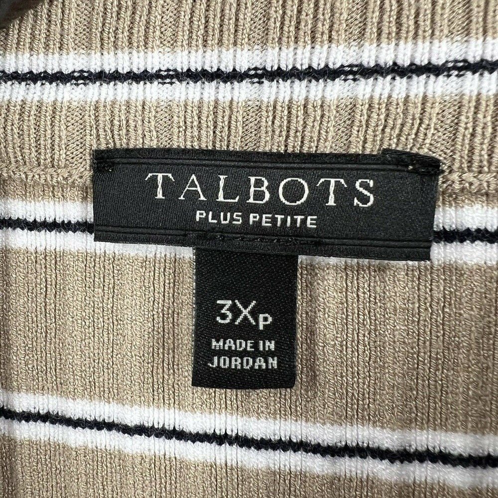 Talbots Sleeveless Mock Striped Sweater Size 3X‎ Petite - Picture 4 of 5
